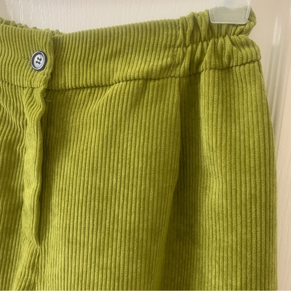 Vintage High -Waisted Baggy Pleated Corduroy Wide Leg Trouser Pants - Picture 8 of 11